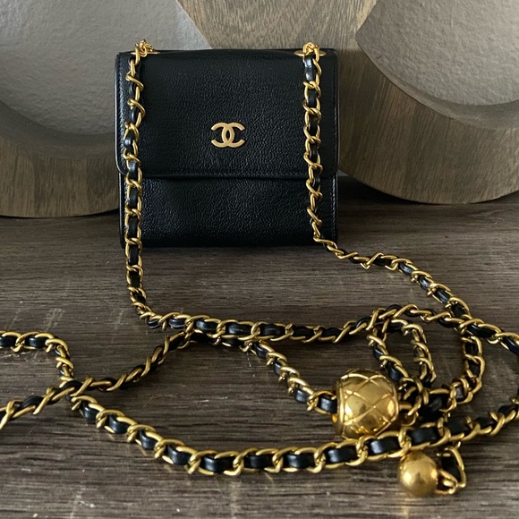 βοΈπ€ Mini Chanel Wallet on a Chain Adjustable Wallet Crossbody to Belt Bag - Picture 2 of 14
